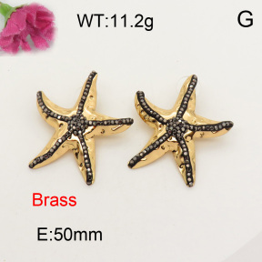 Fashion Brass Earrings  F3E401404vhov-L005