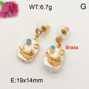 Natural Pearl Earring  F3E401421vhov-L005