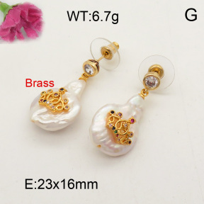 Natural Pearl Earring  F3E401423vhov-L005