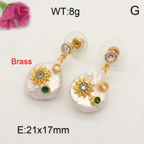 Natural Pearl Earring  F3E401424vhov-L005