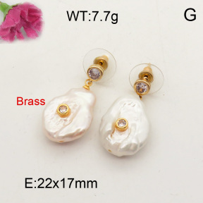 Natural Pearl Earring  F3E401427ahlv-L005