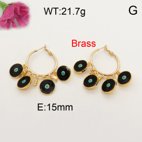 Fashion Brass Earrings  F3E401430biib-L005