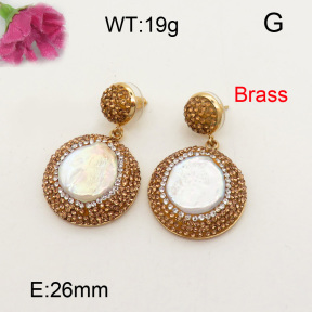 Natural Pearl Earring  F3E401445aivb-L005