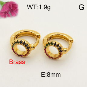 Fashion Brass Earrings  F3E401517bbov-J40