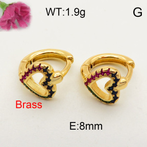 Fashion Brass Earrings  F3E401520bbov-J40