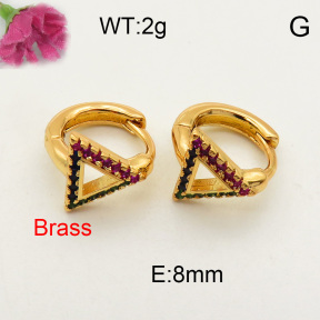 Fashion Brass Earrings  F3E401522bbov-J40