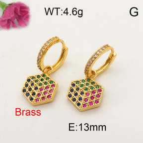 Fashion Brass Earrings  F3E401536vhmv-J40