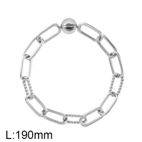 SS Bracelet  For charms DIY, length19cm  6B2001568vhhl-691