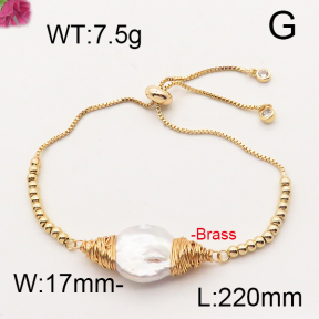 Natural Pearl Bracelet  F6B403295vbnb-L005