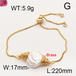 Natural Pearl Bracelet  F6B403296vbnb-L005