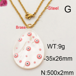 Shell Pearl Necklace  F6N300060bhva-L005