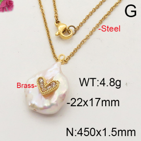 Natural Pearl Necklace  F6N402341vbmb-L005