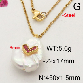 Natural Pearl Necklace  F6N402343vbmb-L005