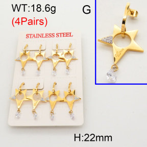 SS Earrings  3E4001343bkab-488