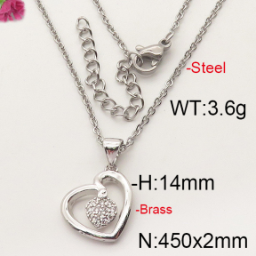 Fashion Brass Necklace  F6N402270vbmb-J35
