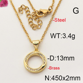 Fashion Brass Necklace  F6N402271bbml-J35