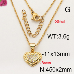 Fashion Brass Necklace  F6N402273bbml-J35