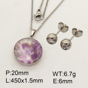 Natural  Amethyst  SS Sets  3S0008770aakl-Y008