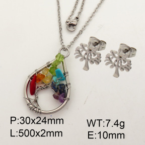 Natural  Multi-Colored Mixed Stone  SS Sets  3S0008810aajo-Y008
