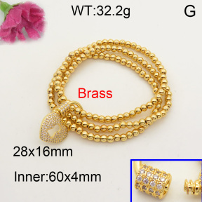 Fashion Brass Bracelet  F3B403049ahlv-L017