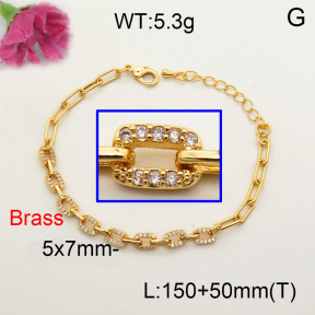 Fashion Brass Bracelet  F3B403057bhva-L017