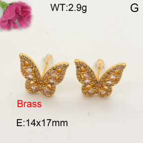 Fashion Brass Earrings  F3E401594bbov-L017