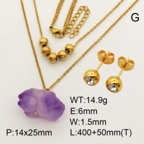 Natural Amethyst SS Sets  F90000801abol-900