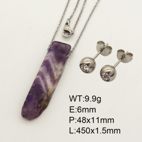 Natural Amethyst SS Sets  F90000807ablb-900