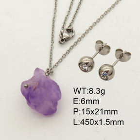 Natural Amethyst SS Sets  F90000812ablb-900