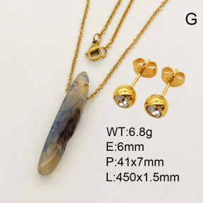 Natural Agate SS Sets  F90000814vbmb-900