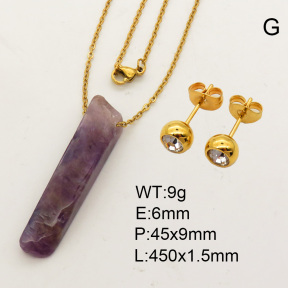 Natural Amethyst SS Sets  F90000816vbmb-900