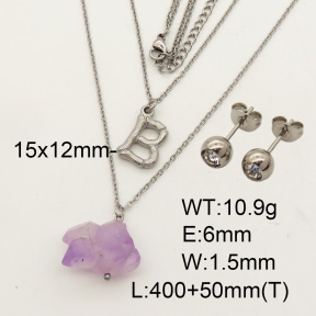 Natural Amethyst SS Sets  F90000824vbnl-900