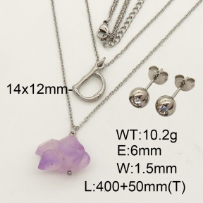 Natural Amethyst SS Sets  F90000826vbnl-900