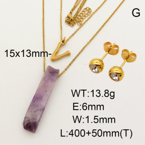 Natural Amethyst SS Sets  F90000856bvpl-900