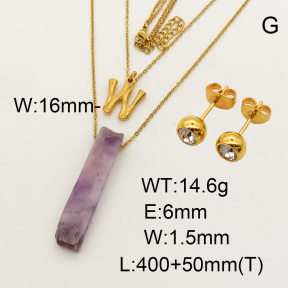 Natural Amethyst SS Sets  F90000857bvpl-900