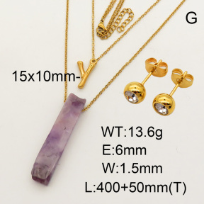 Natural Amethyst SS Sets  F90000859bvpl-900