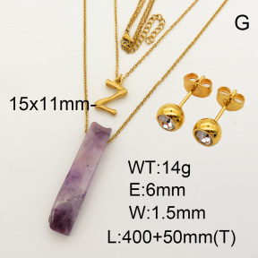 Natural Amethyst SS Sets  F90000860bvpl-900