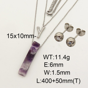 Natural Amethyst SS Sets  F90000869vbnl-900