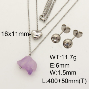 Natural Amethyst SS Sets  F90000882bbov-900