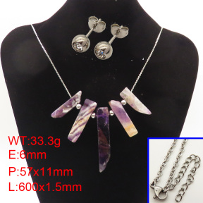 Natural Amethyst SS Sets  F90000923bhva-900