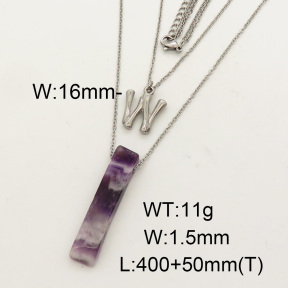 Natural Amethyst SS Necklace  FN0000732bbml-900