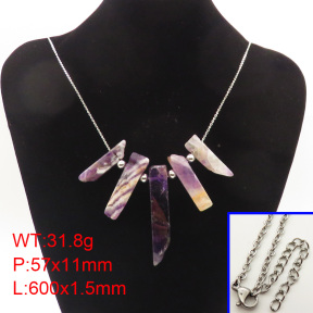 Natural Amethyst SS Necklace  FN0000788vbpb-900