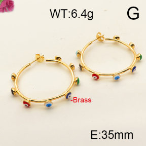 Fashion Brass Earrings  F6E300926aija-J111
