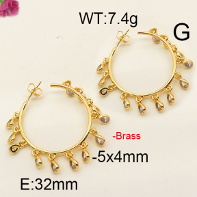Fashion Brass Earrings  F6E402464aivb-J111