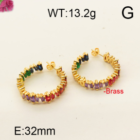 Fashion Brass Earrings  F6E402467aivb-J111