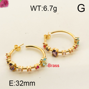 Fashion Brass Earrings  F6E402468ahlv-J111