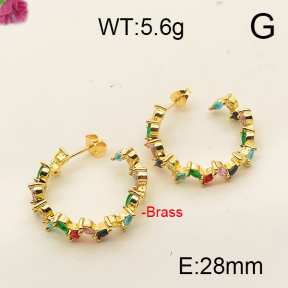 Fashion Brass Earrings  F6E402469aivb-J111