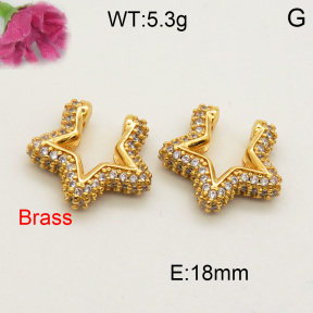 Fashion Brass Earrings  F3E401633bbov-L002