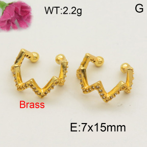 Fashion Brass Earrings  F3E401638ablb-L002