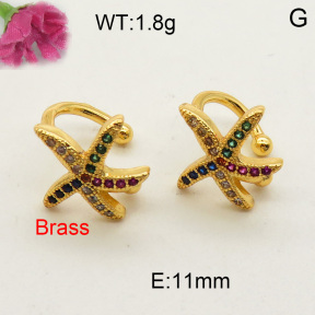 Fashion Brass Earrings  F3E401654aakl-L002